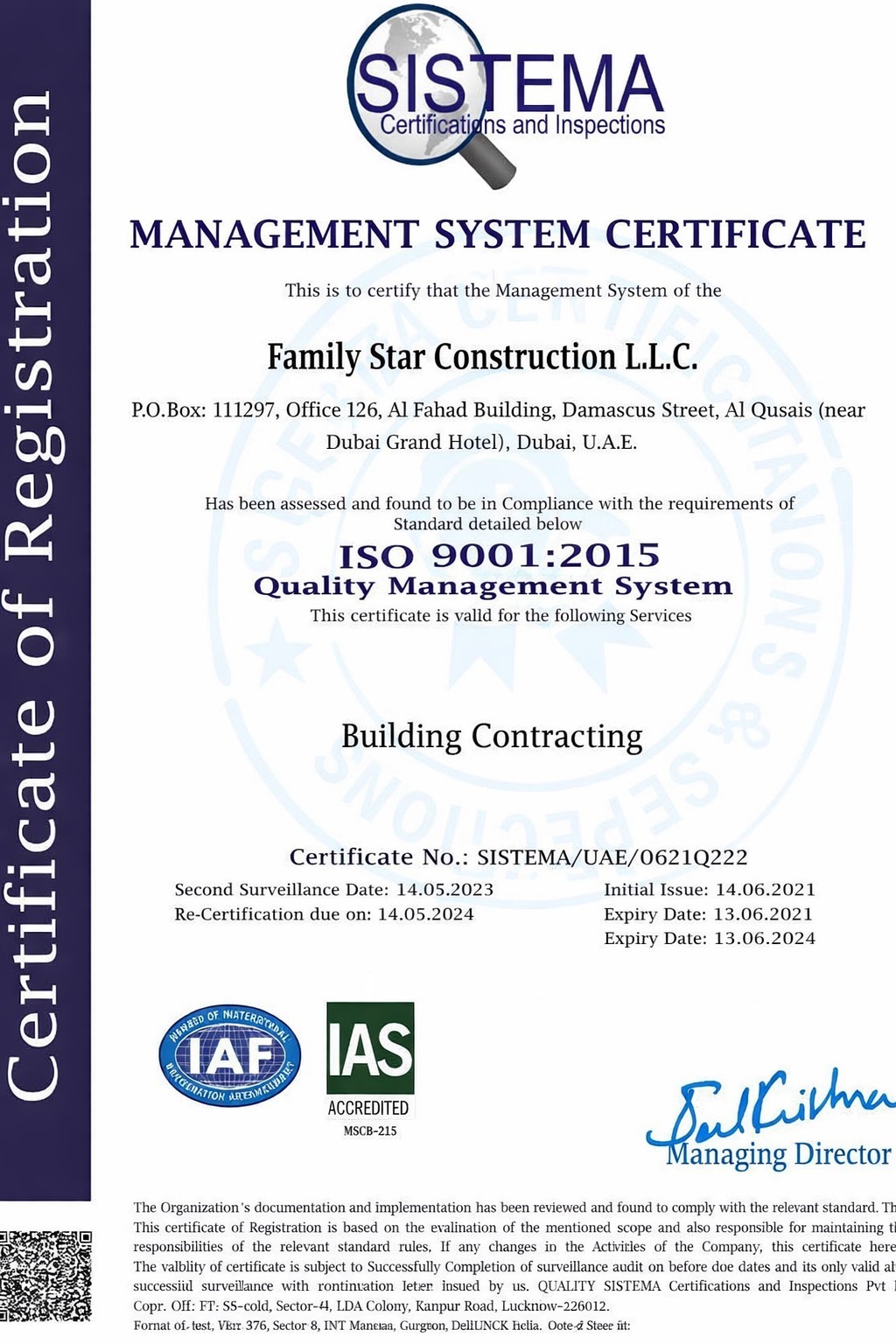 Family Star Construction LLC (FASCO), Dubai